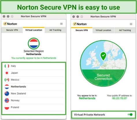 norton secure vpn configuration